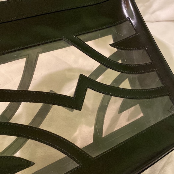 AUTHENTIC Salvatore Ferragamo Handbag - Clear, Black, Tote - Picture 2 of 6